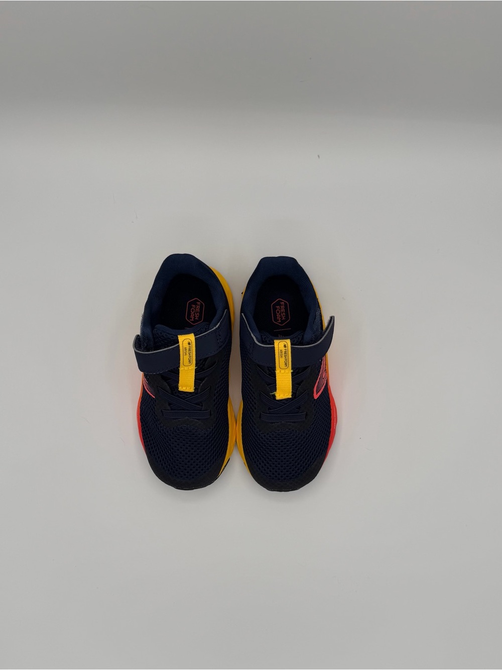 New Balance Kids Navy and Yellow Athletic Sneakers